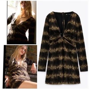 Zara Printed Tulle Dress